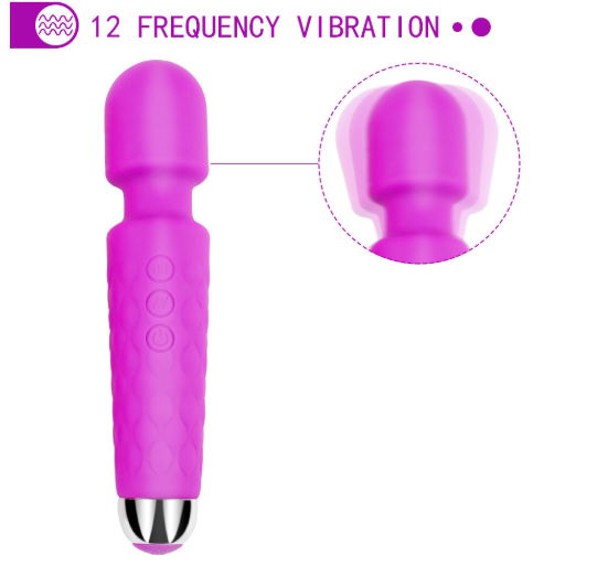SEXTOYS Vibromasseur De Stimulateur De Clitoris à Vitesse Réglable AV Magic Wand -20 Mode- Noir